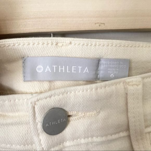 Athleta Flex Sculptek Cream Straight Leg Jeans - Picture 6 of 10